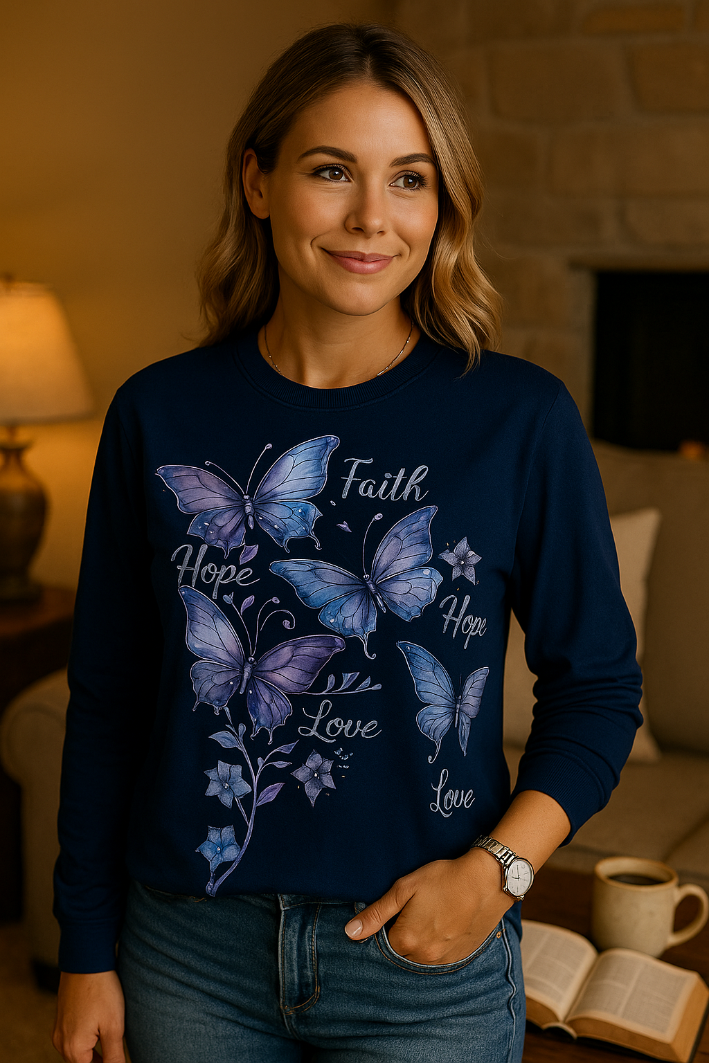 Faith Butterfly Sweatshirt
